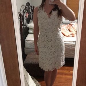 White detailed Loft dress
